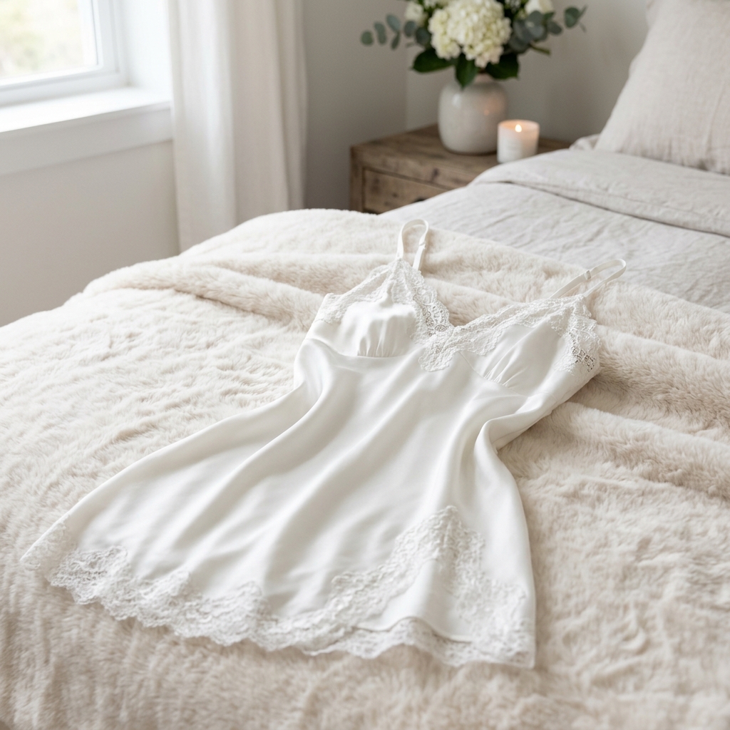 Áo choàng ngủ UMEE BRA đồ ngủ satin phi lụa trơn phối ren sexy AC02